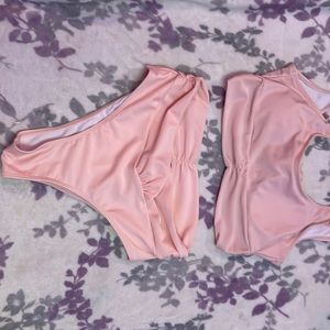 Baby pink high waisted bikini
